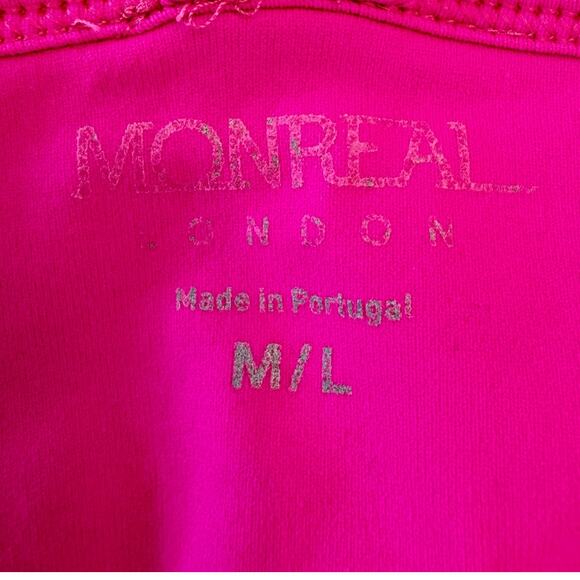 Monreal London Bralette Stretch Cut-Out Back Crop Top Fuchsia Pink | Size M/L - Picture 9 of 10
